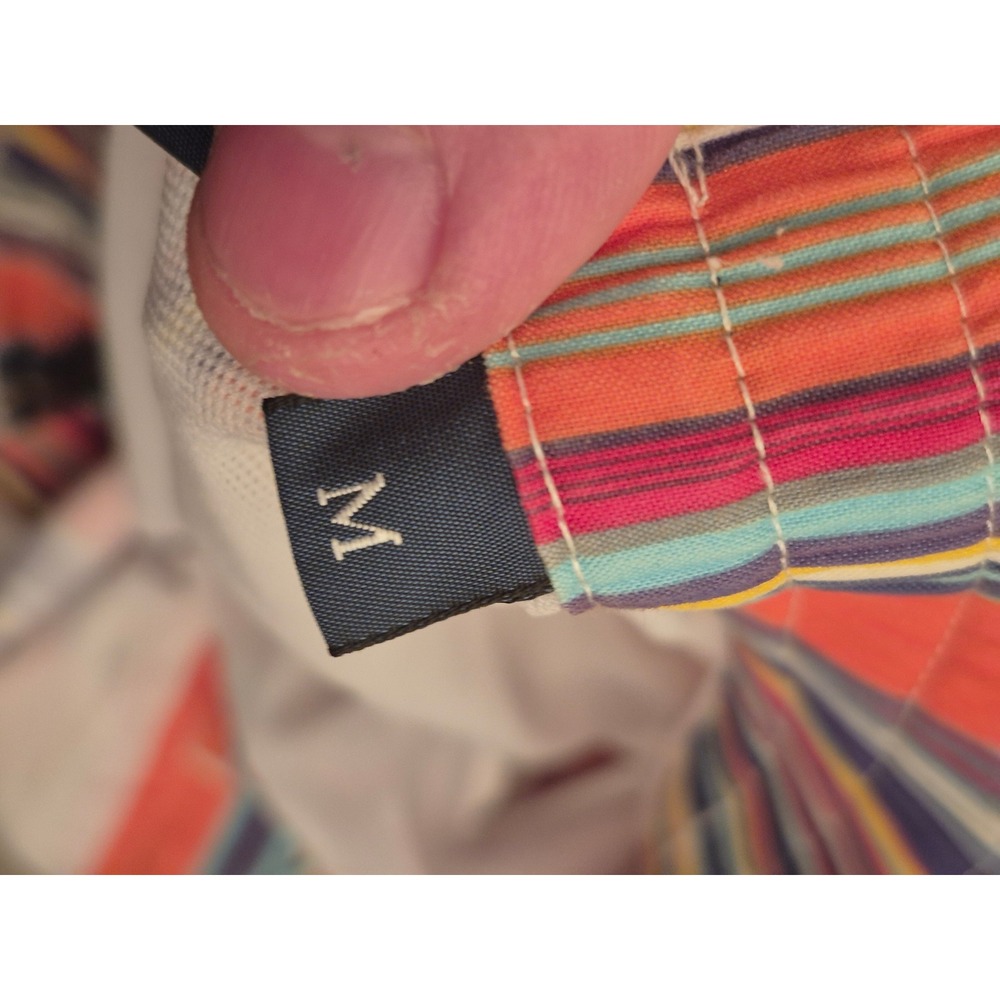 Polo Ralph Lauren Mens Striped Swim Trunks Orange Purple Pony Logo Size M - Picture 9 of 12